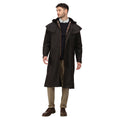 Brown - Back - Regatta Professional Mens Waterproof Wax Jacket