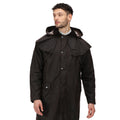 Brown - Close up - Regatta Mens Cranbrook Waterproof Wax Jacket