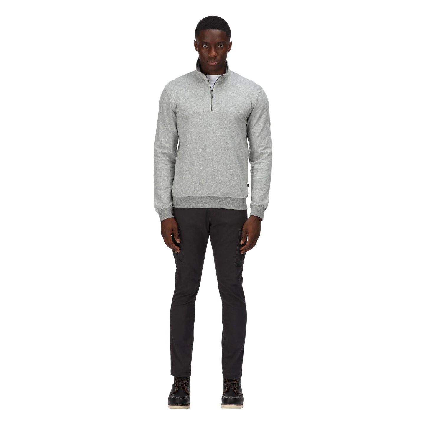 Silver Grey - Back - Regatta Mens Taron Marl Half Zip Fleece