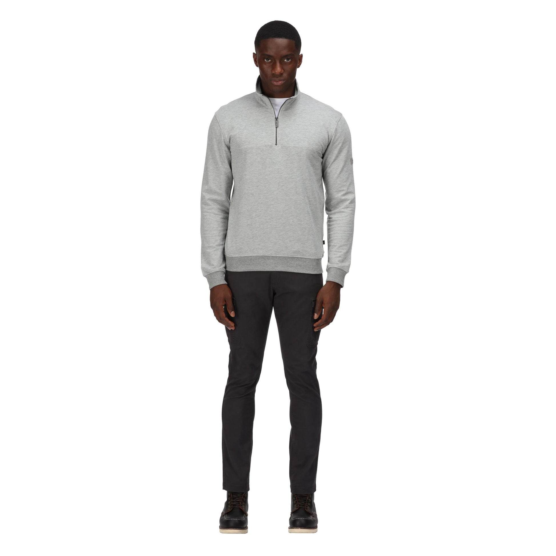 Silver Grey - Back - Regatta Mens Taron Marl Half Zip Fleece