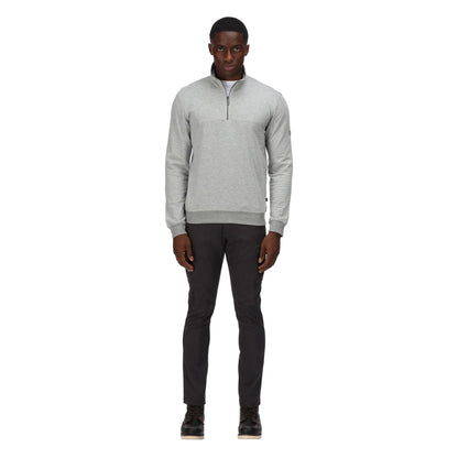 Silver Grey - Back - Regatta Mens Taron Marl Half Zip Fleece