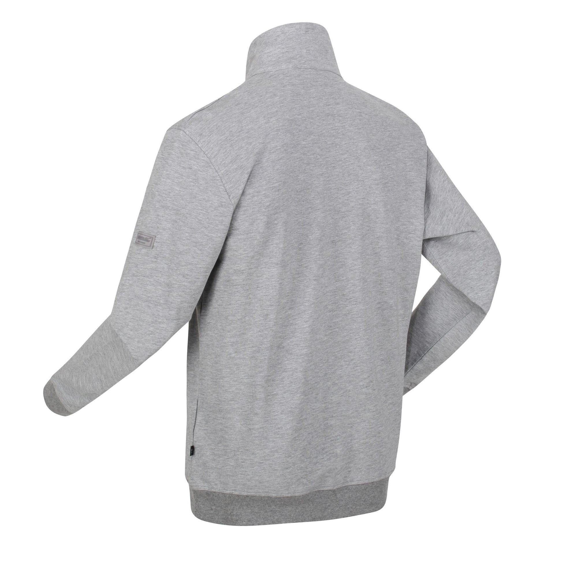 Silver Grey - Close up - Regatta Mens Taron Marl Half Zip Fleece