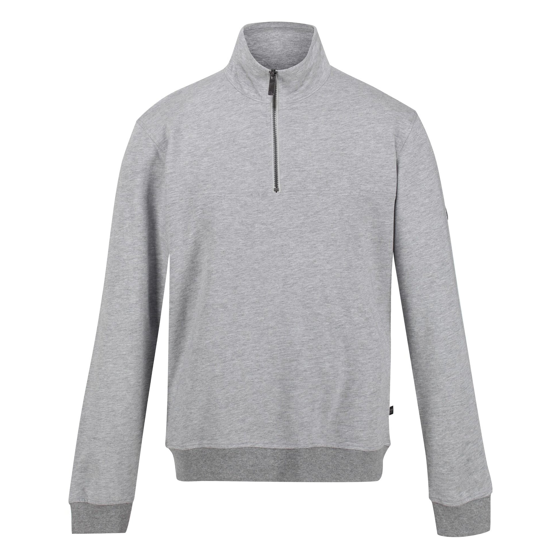 Silver Grey - Front - Regatta Mens Taron Marl Half Zip Fleece