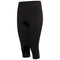 Black - Side - Dare 2B Womens-Ladies Influential Plain Recycled 3-4 Leggings