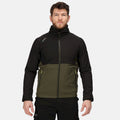 Dark Khaki-Black - Side - Regatta Mens Surrender Soft Shell Jacket