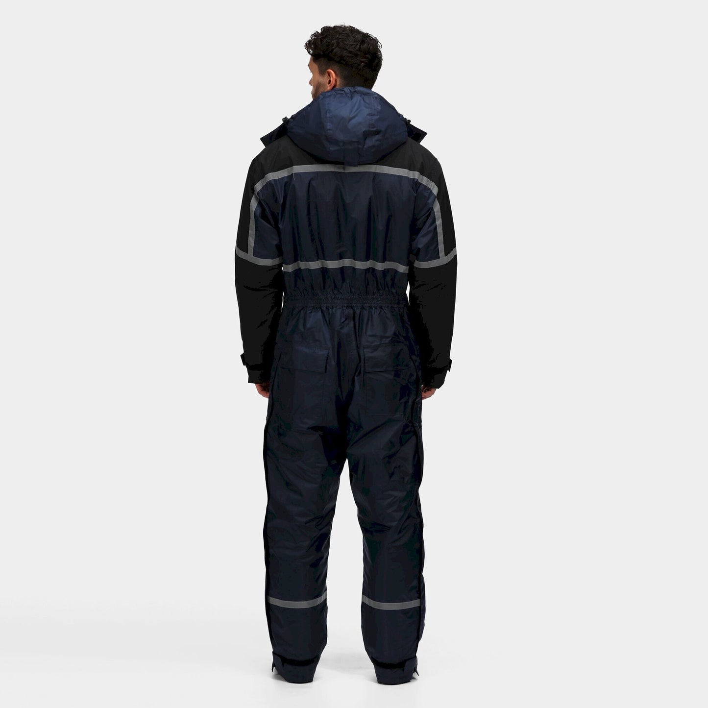 Navy - Side - Regatta Mens Waterproof Overalls