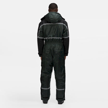 Olive - Side - Regatta Mens Waterproof Overalls