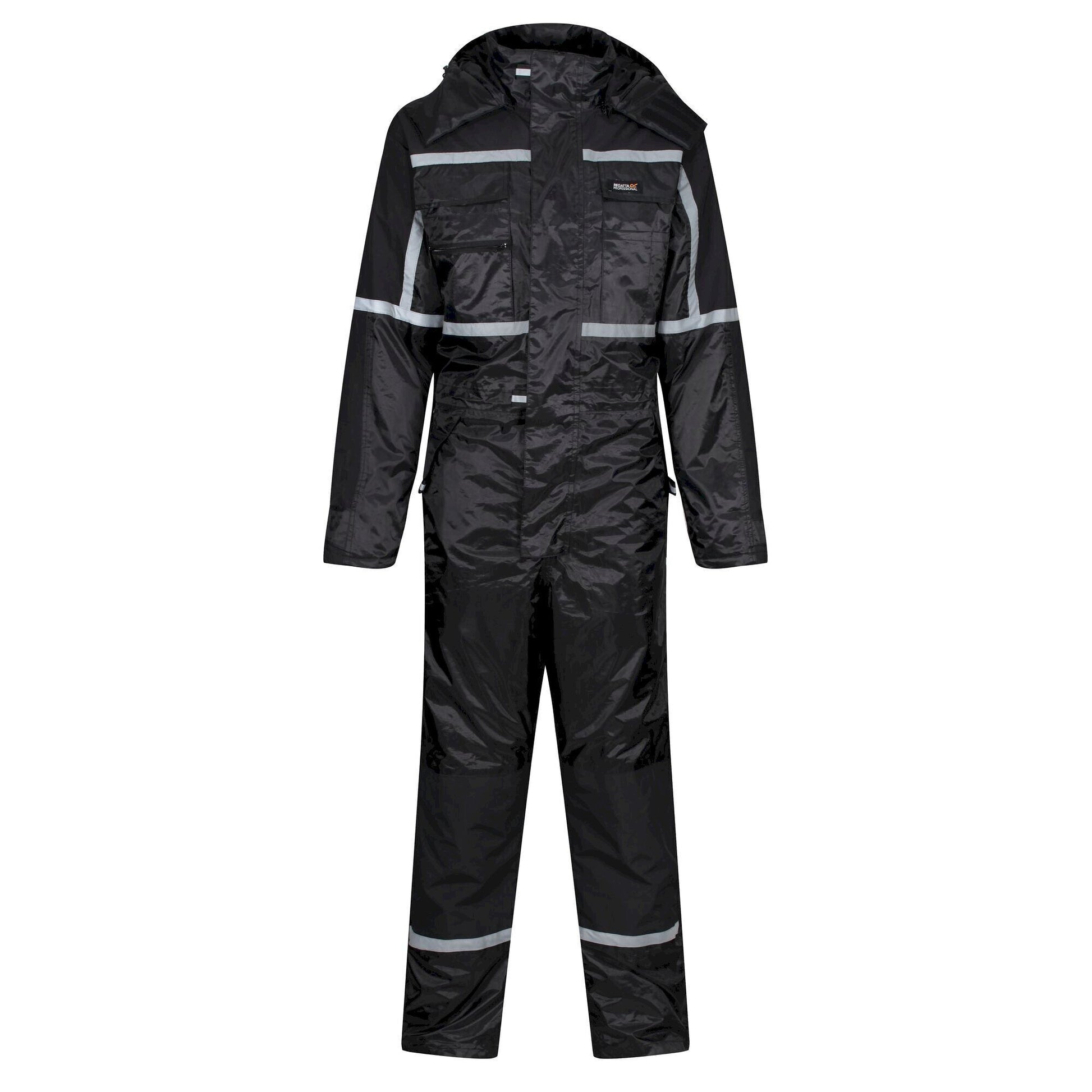 Black - Front - Regatta Professional Mens Waterproof Overalls