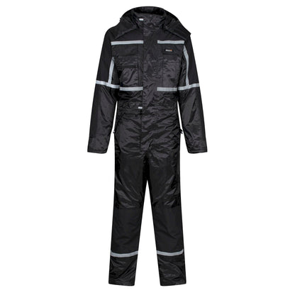Black - Front - Regatta Professional Mens Waterproof Overalls