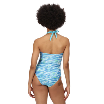 Seascape - Lifestyle - Regatta Womens-Ladies Flavia Brush Stroke One Piece Swimsuit