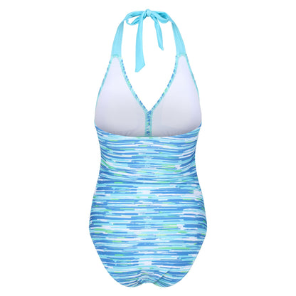 Seascape - Pack Shot - Regatta Womens-Ladies Flavia Brush Stroke One Piece Swimsuit