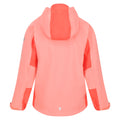 Fusion Coral-Neon Peach - Pack Shot - Regatta Childrens-Kids Highton III Waterproof Jacket