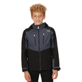 Black-India Grey - Back - Regatta Childrens-Kids Highton III Waterproof Jacket