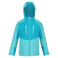 Turquoise-Enamel - Front - Regatta Childrens-Kids Highton III Waterproof Jacket