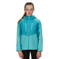 Turquoise-Enamel - Side - Regatta Childrens-Kids Highton III Waterproof Jacket