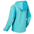 Turquoise-Enamel - Close up - Regatta Childrens-Kids Highton III Waterproof Jacket