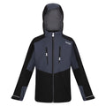 Black-India Grey - Front - Regatta Childrens-Kids Highton III Waterproof Jacket