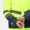 Yellow-Navy - Close up - Regatta Professional Mens High-Vis Bomber Jacket