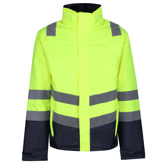Yellow-Navy - Front - Regatta Professional Mens High-Vis Bomber Jacket