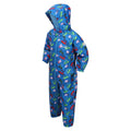 Imperial Blue - Pack Shot - Regatta Childrens-Kids Pobble Peppa Pig Car Waterproof Puddle Suit