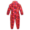 True Red - Side - Regatta Childrens-Kids Pobble Peppa Pig Dinosaur Waterproof Puddle Suit