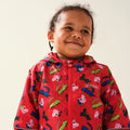 True Red - Pack Shot - Regatta Childrens-Kids Pobble Peppa Pig Dinosaur Waterproof Puddle Suit
