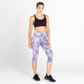 Dusty Lavender - Back - Dare 2B Womens-Ladies The Laura Whitmore Edit - Influential Recycled Printed 3-4 Leggings