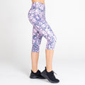 Dusty Lavender - Close up - Dare 2B Womens-Ladies The Laura Whitmore Edit - Influential Recycled Printed 3-4 Leggings