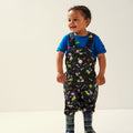 Navy - Back - Regatta Childrens-Kids Muddy Puddle Peppa Pig Dungarees