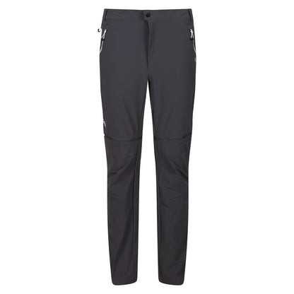 Seal Grey-Black - Front - Regatta Mens Mountain Zip-Off Trousers