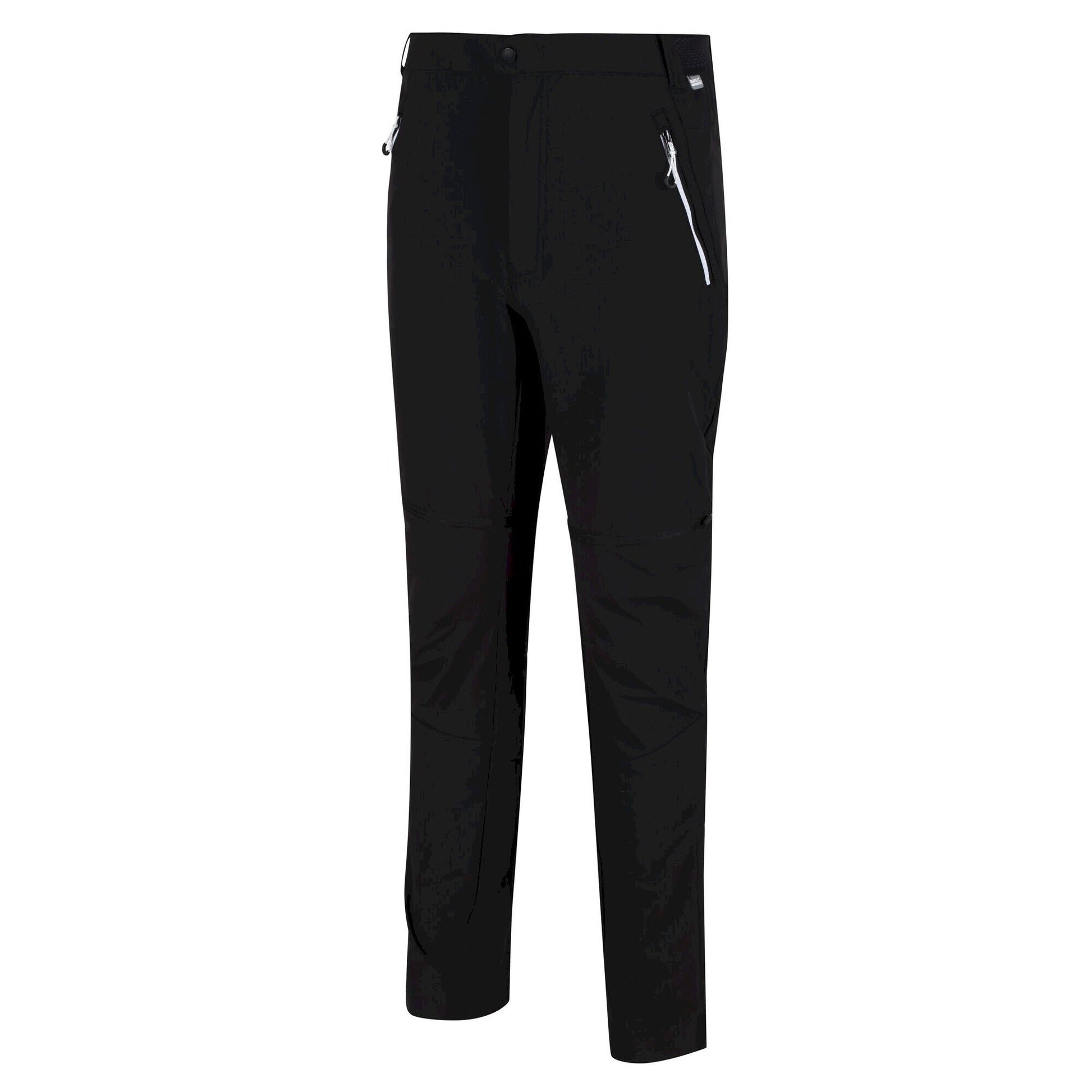Black-Black - Close up - Regatta Mens Mountain Zip-Off Trousers
