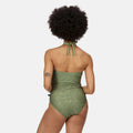 Green Fields - Side - Regatta Womens-Ladies Flavia Abstract One Piece Swimsuit