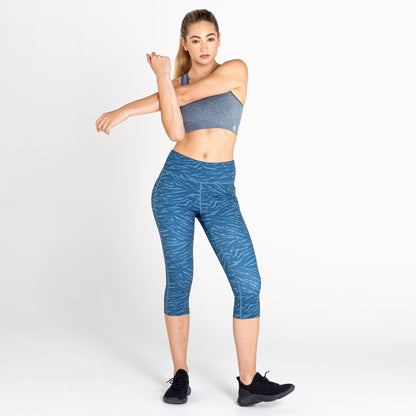 Orion Grey - Back - Dare 2B Womens-Ladies The Laura Whitmore Edit - Influential Tiger Print 3-4 Leggings