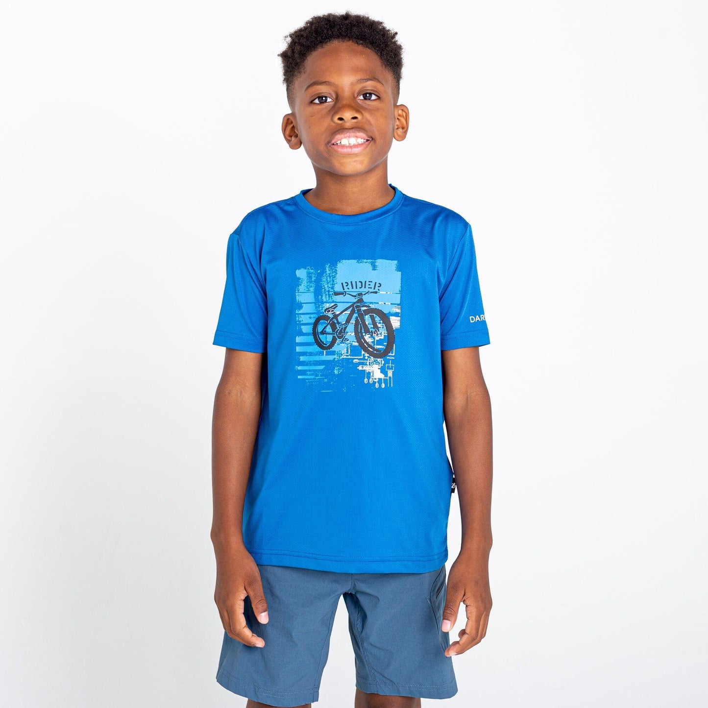 Snorkel Blue - Side - Dare 2B Childrens-Kids Rightful Mountain Bike Recycled T-Shirt