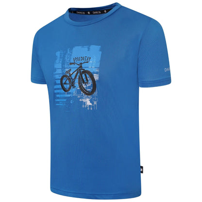 Snorkel Blue - Close up - Dare 2B Childrens-Kids Rightful Mountain Bike Recycled T-Shirt