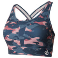 Powder Pink - Side - Dare 2B Womens-Ladies The Laura Whitmore Edit - Mantra Camo Recycled Sports Bra