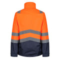 Orange-Navy - Back - Regatta Mens 3 in 1 High-Vis Jacket