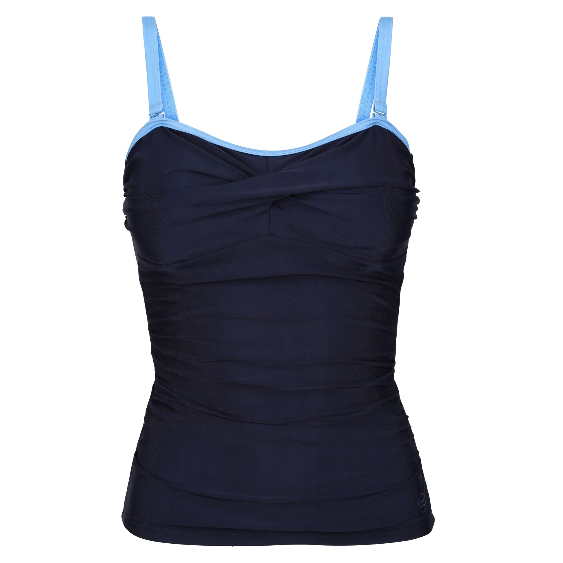 Navy-Elysium Blue - Front - Regatta Womens-Ladies Aceana II Tankini Top