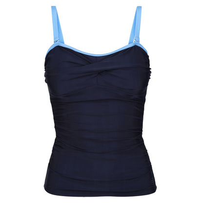 Navy-Elysium Blue - Front - Regatta Womens-Ladies Aceana II Tankini Top