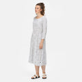 White - Back - Regatta Womens-Ladies Briella Ditsy Print Long-Sleeved Casual Dress