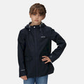 Navy - Side - Regatta Childrens-Kids Belladonna Waterproof Jacket