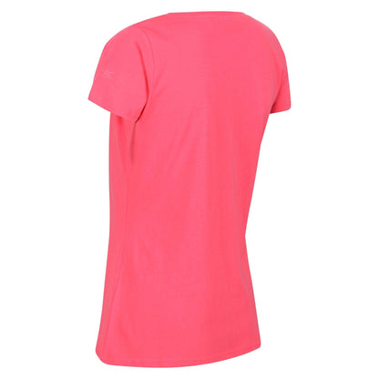 Tropical Pink - Pack Shot - Regatta Womens-Ladies Breezed II Floral T-Shirt