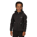 Black - Side - Regatta Childrens-Kids Maxwell Marl Soft Shell Jacket