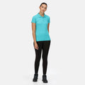 Turquoise - Back - Regatta Womens-Ladies Sinton Polo Shirt
