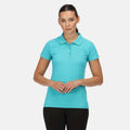 Turquoise - Side - Regatta Womens-Ladies Sinton Polo Shirt