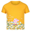 Maize Yellow - Front - Regatta Childrens-Kids Peppa Pig Floral T-Shirt