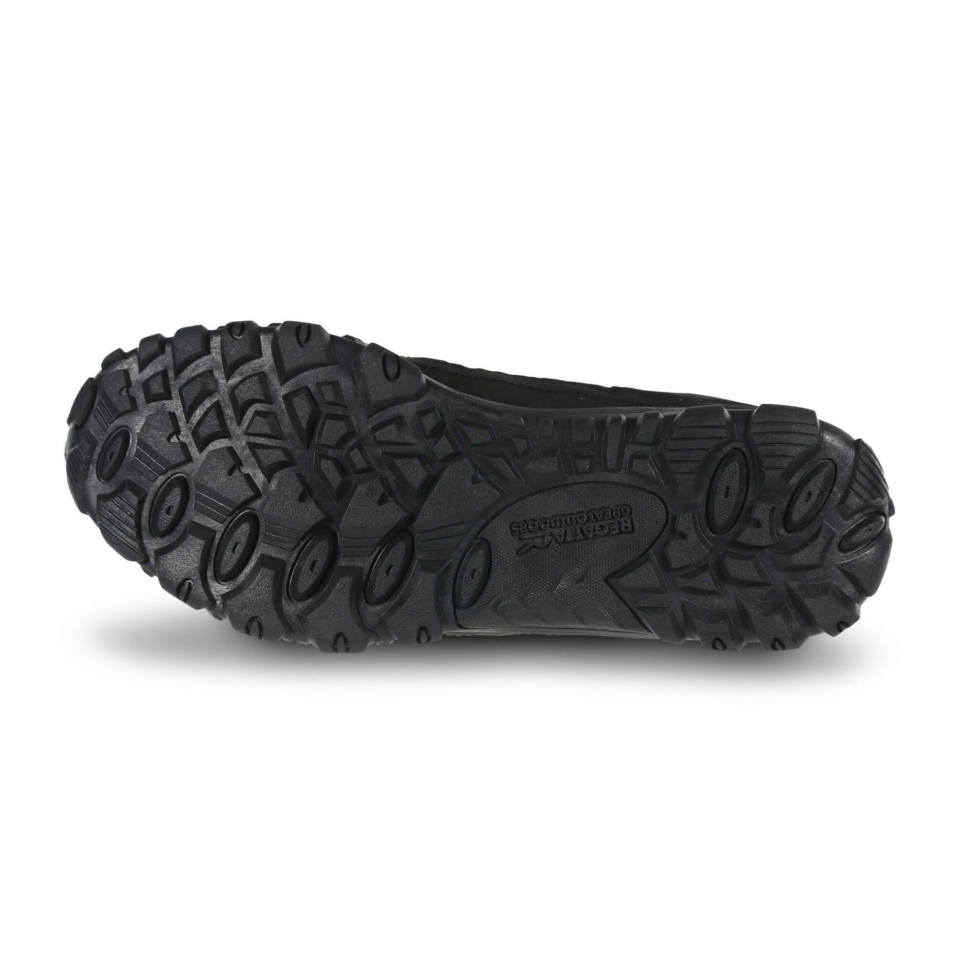 Black - Pack Shot - Regatta Childrens-Kids Edgepoint Walking Shoes
