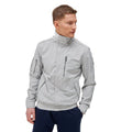 Silver Grey - Back - Regatta Mens Feelding Linear Waterproof Bomber Jacket