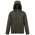 Dark Khaki - Front - Regatta Mens Feelding Linear Waterproof Bomber Jacket