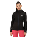 Black - Back - Regatta Womens-Ladies Textured Fleece Full Zip Hoodie